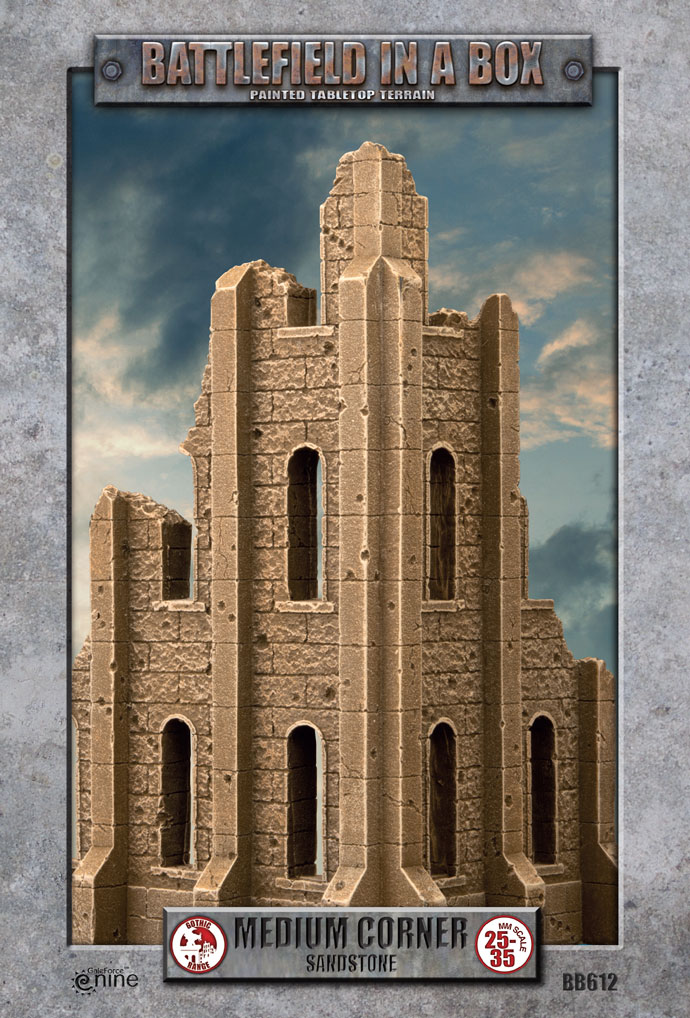 Battlefield in a Box Sandstone Medium Corner 28mm 35mm Gothic Gelände Sc-Fi 40k