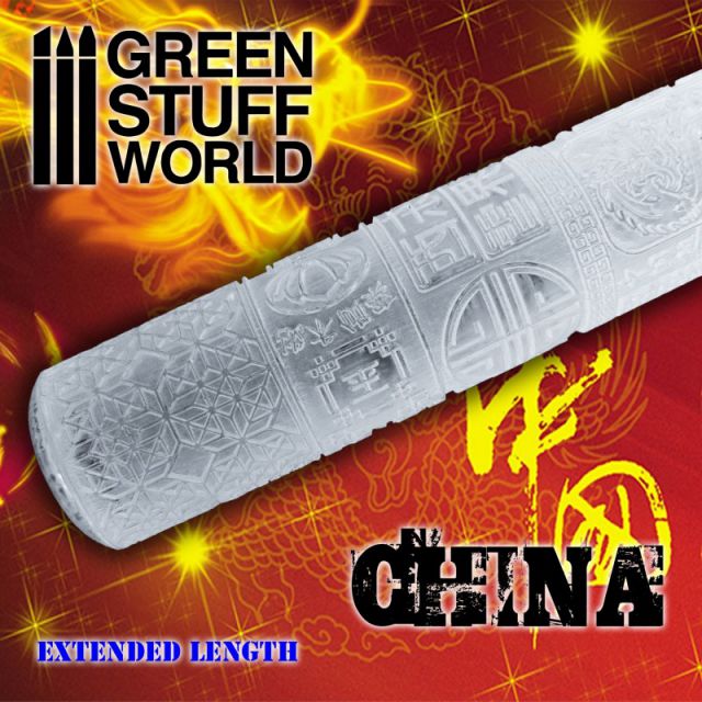 Green Stuff World Strukturwalze China Terrain Tabletop Strukturrolle Rolling Pin