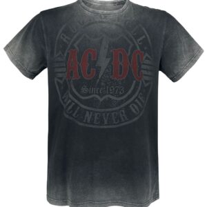 AC/DC Rock & Roll - Will Never Die T-Shirt dunkelgrau in XL