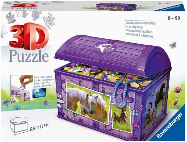Ravensburger 3D Puzzle - Schatztruhe - Pferde 216 Teile Puzzle Ravensburger-11173